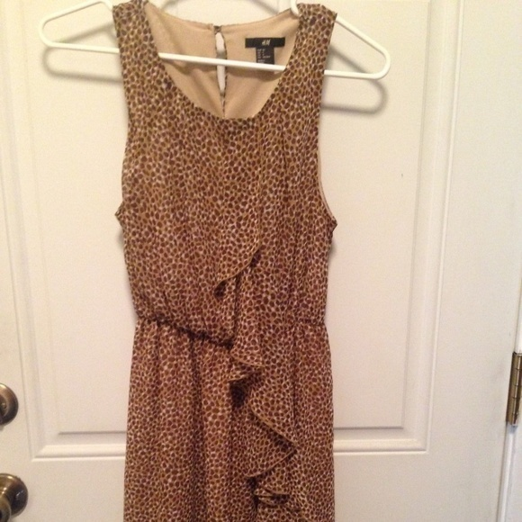 H&M Dresses & Skirts - H&M Women's  US 4 Animal Print Beige Brown Dress‎